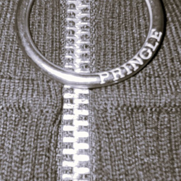 Pringle of Scotland x HM - Ribbed, Maxi, Front Split, Black/White Dress - Size L - Picture 5 of 8